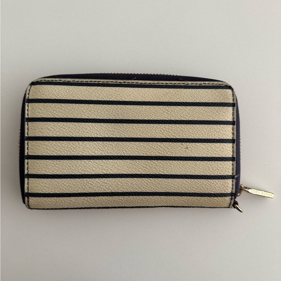 Tory Burch Striped Wallet - navy and Cream - Picture 2 of 5